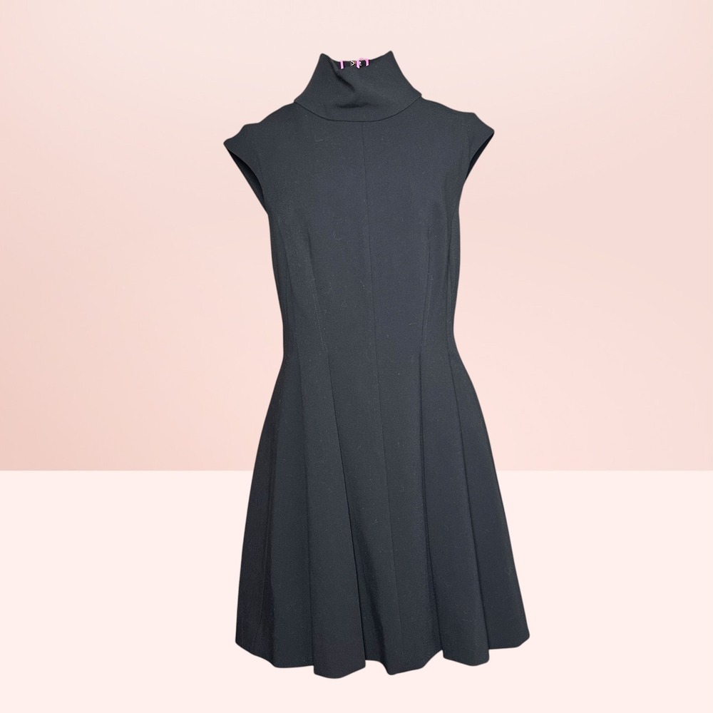 & Other Stories Sleeveless Turtleneck Mini Dress Black Mod Chic Size 2 Parisian